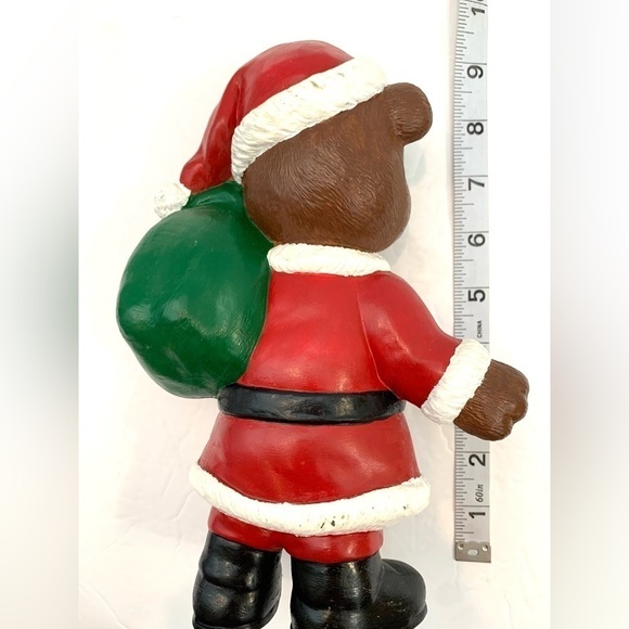 Vintage Hand-painted Ceramic Santa Teddy Bear 9” - Picture 5 of 5